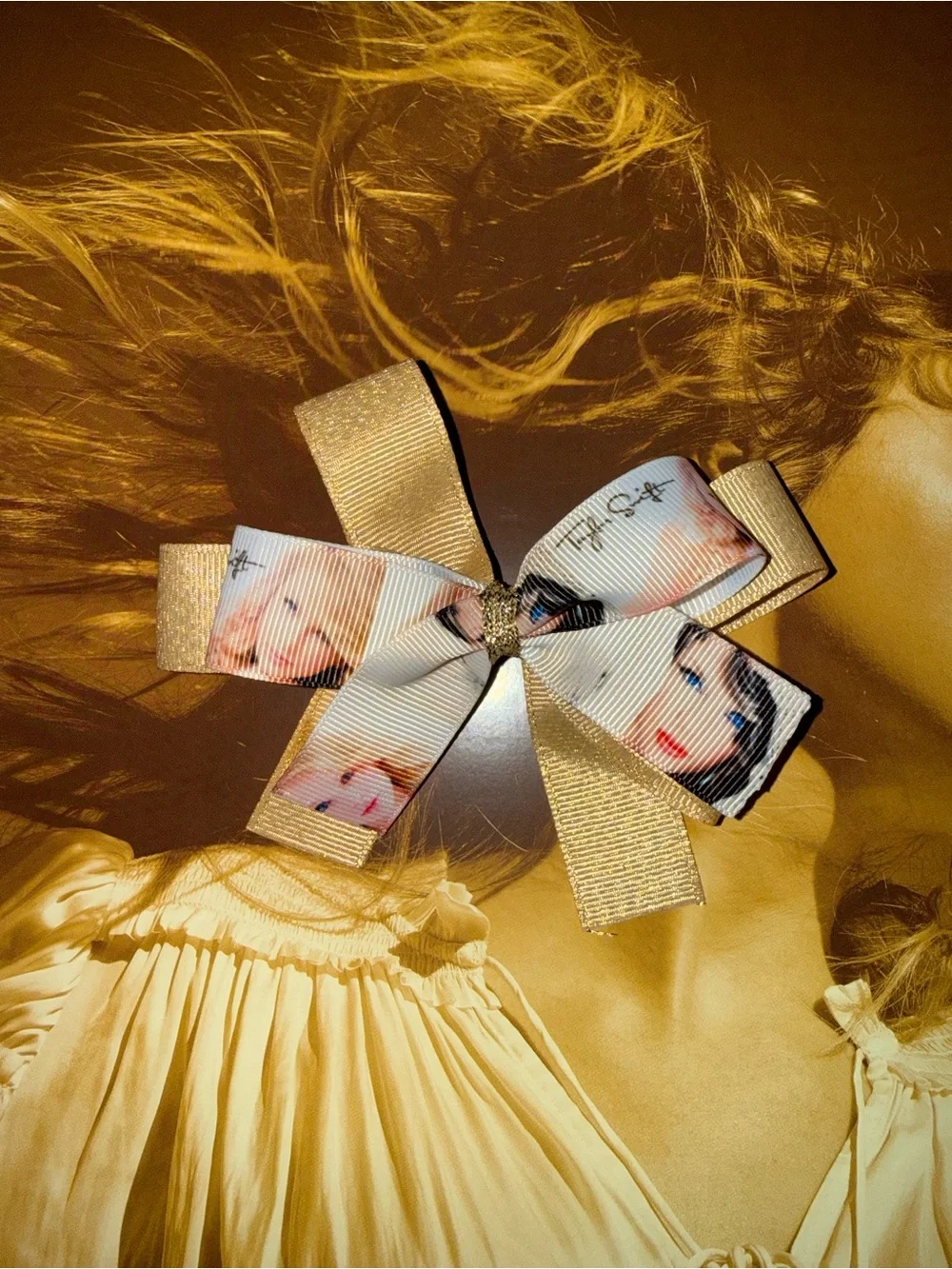 Taylor Swift Fearless Print Bow Hair Clip